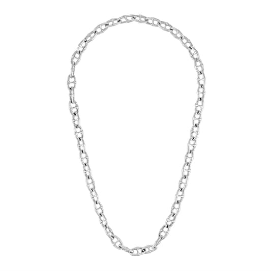 18” Silver Large Mariner Link Necklace