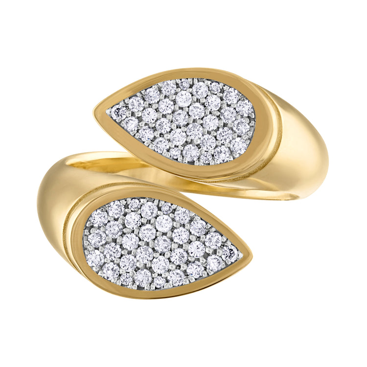 Moi et Toi Pave Diamond and Enamel Ring