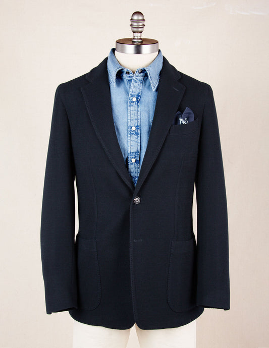 Italian Tour Knit Sport Coat in Navy