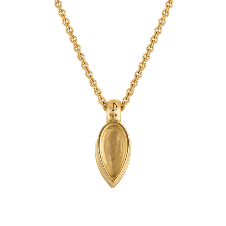 Enamel and Pavé Diamond Drop Pendant