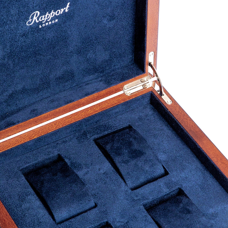 Heritage Chroma Four Watch Box - Navy Blue