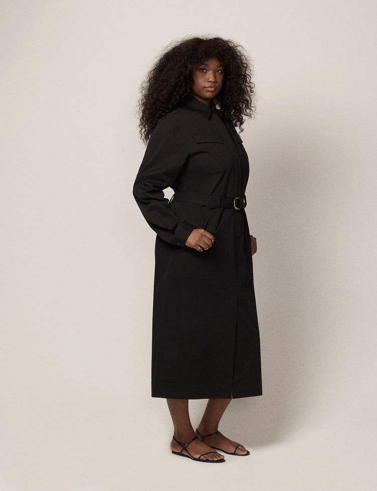 Belted Utility Dress | Black