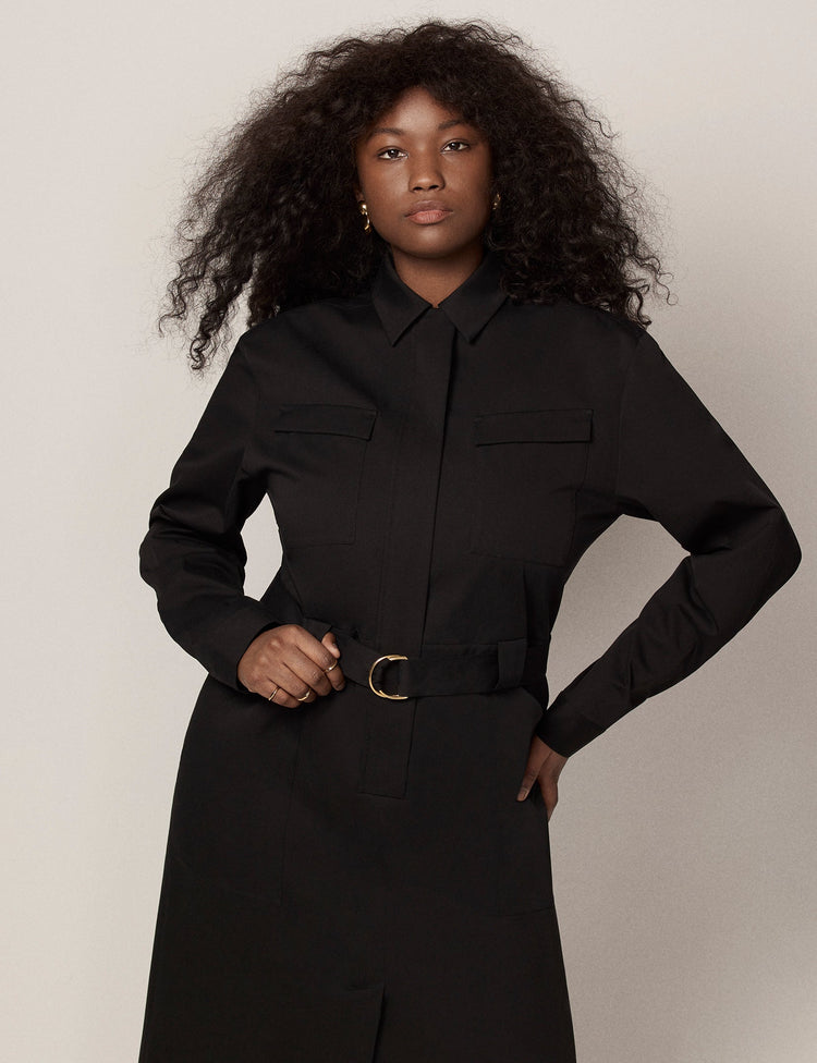 Belted Utility Dress | Black
