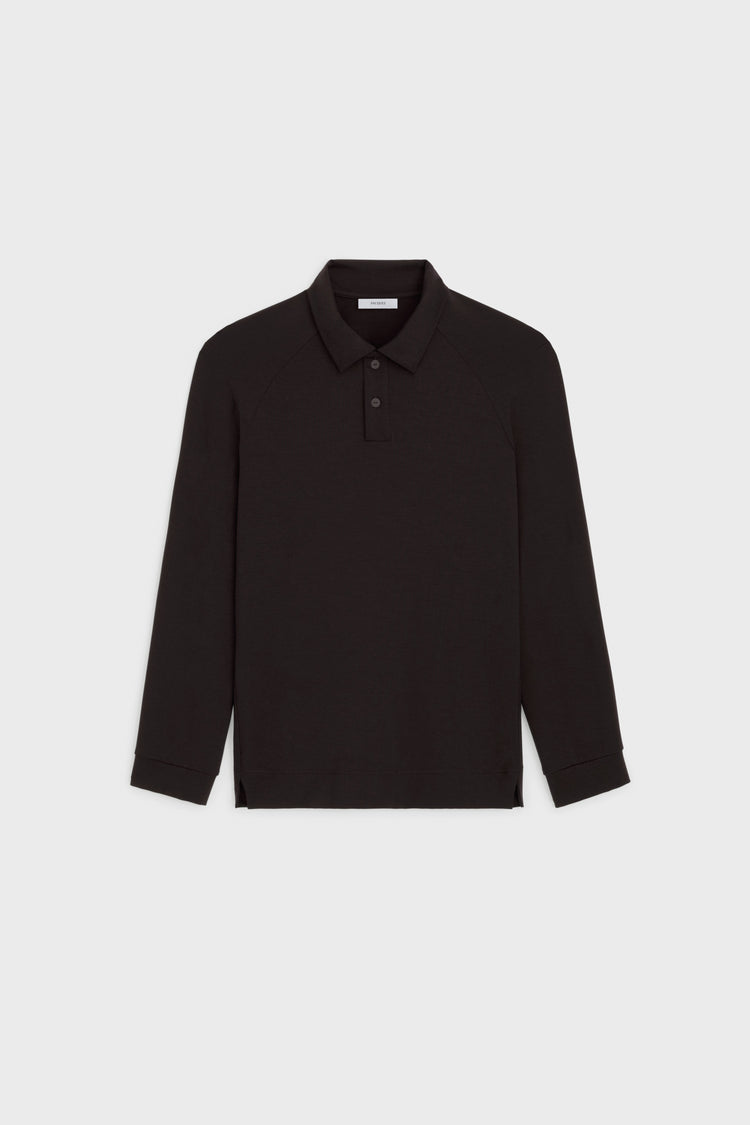 Natural Long Sleeve Tennis Polo