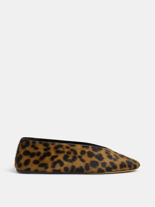 Luna Slipper in Leopard Calf Hair