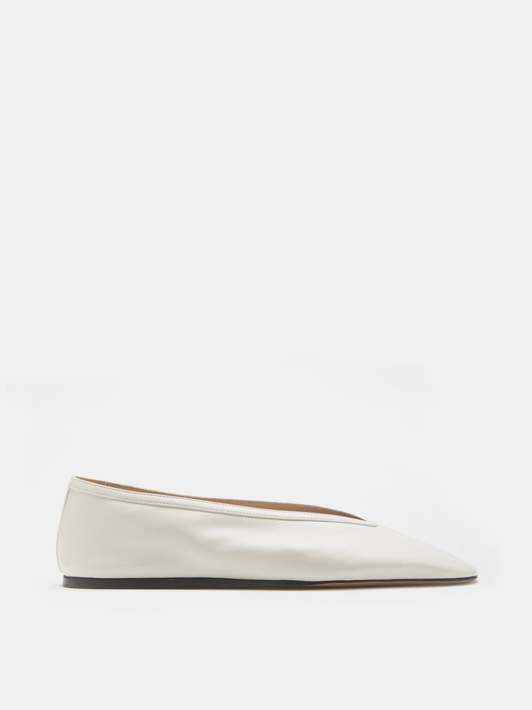 Luna Slipper in Ecru Leather