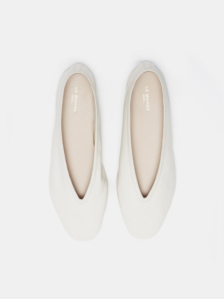 Luna Slipper in Ecru Leather