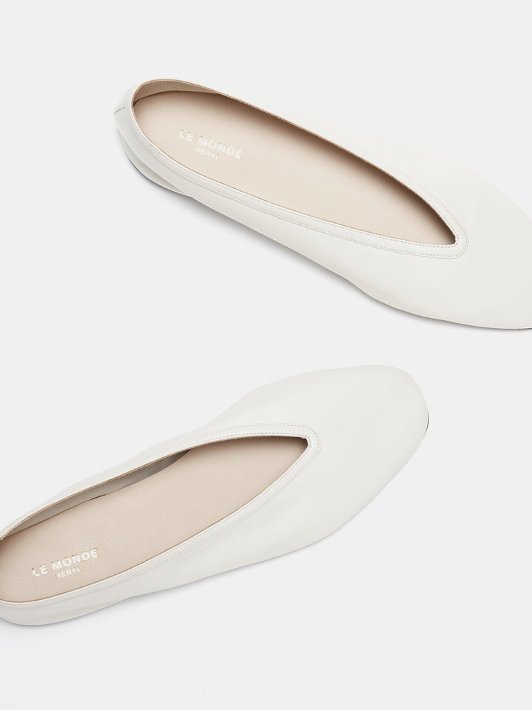 Luna Slipper in Ecru Leather