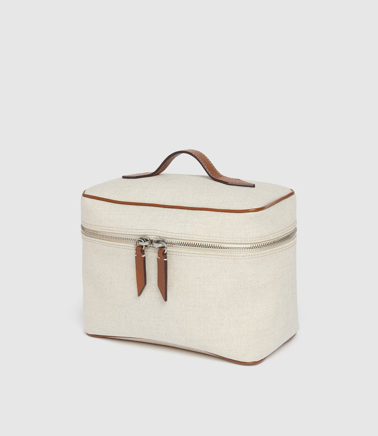 Long Haul Toiletry Bag in Natural Linen