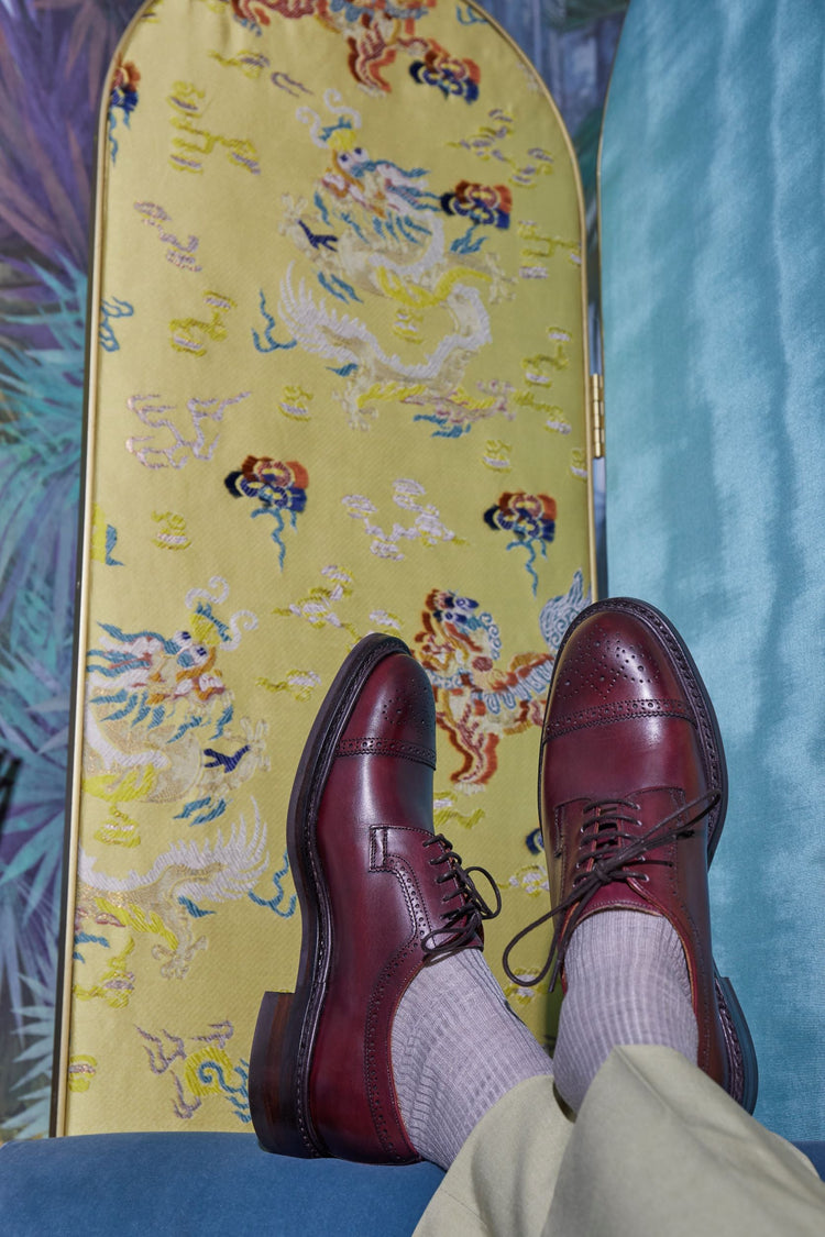 Sophie Derby Shoes in Burgundy