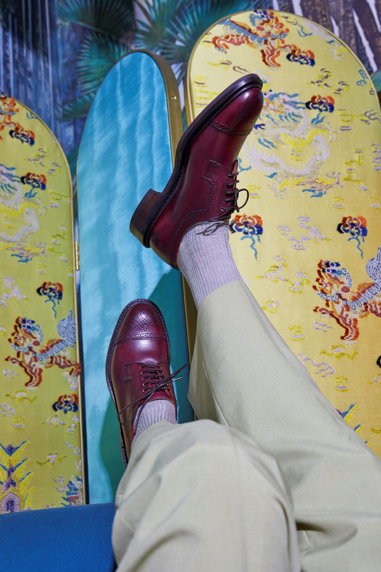 Sophie Derby Shoes in Burgundy