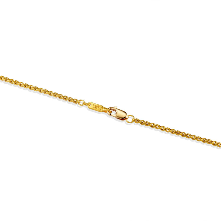 Rounded Box Chain in 24K Gold
