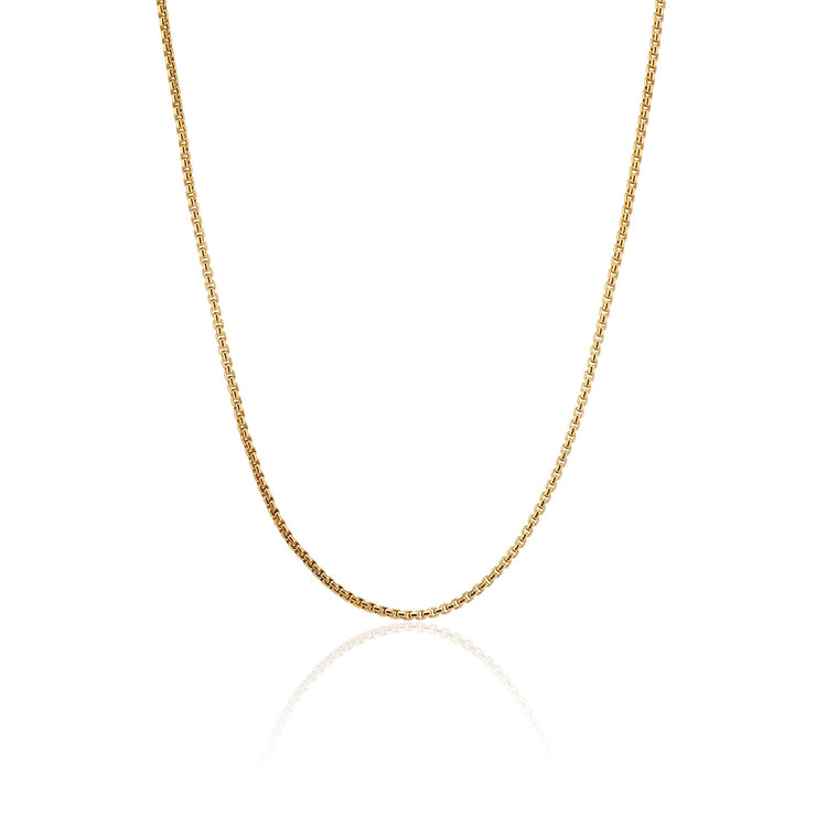 Rounded Box Chain in 24K Gold