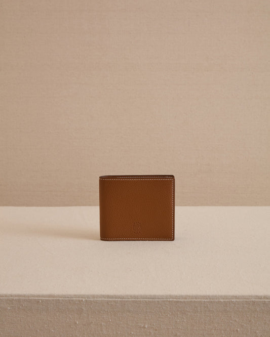 Bi-Fold Wallet in Acorn Tumbled Grain
