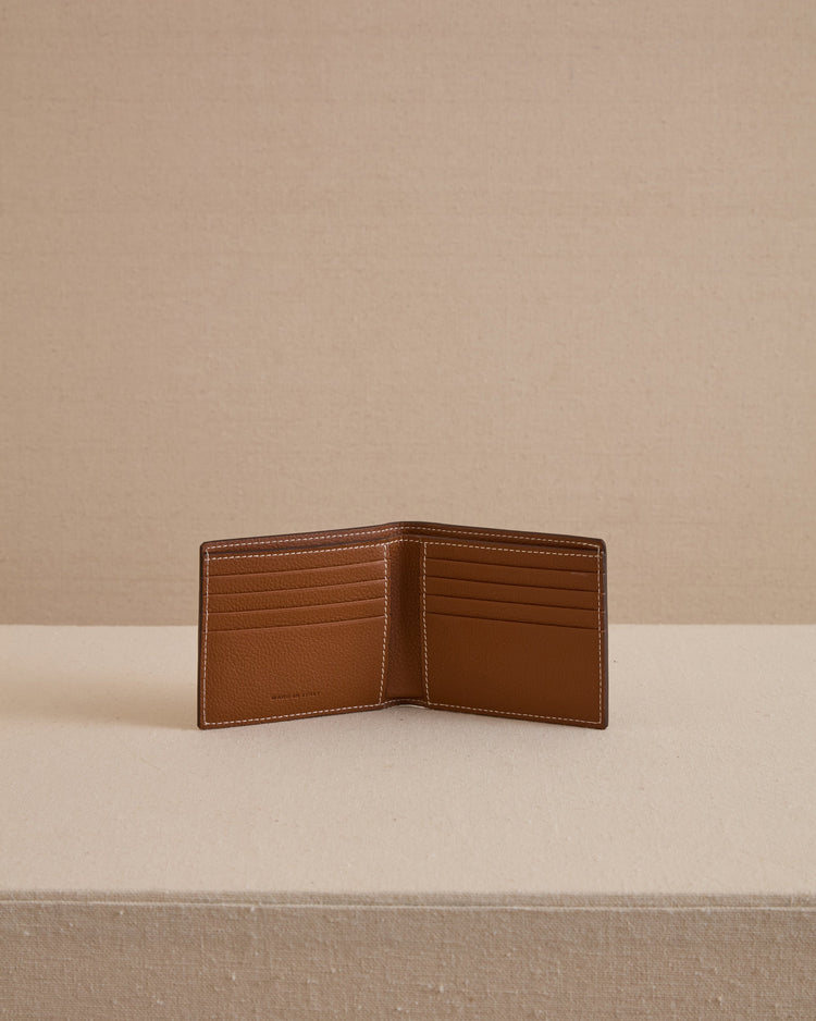 Bi-Fold Wallet in Acorn Tumbled Grain