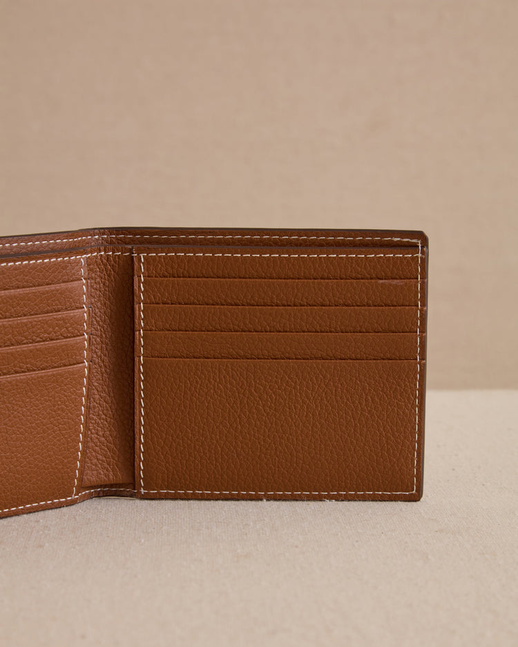 Bi-Fold Wallet in Acorn Tumbled Grain