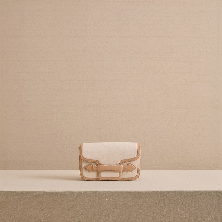 Romy Clutch in Canvas Natural