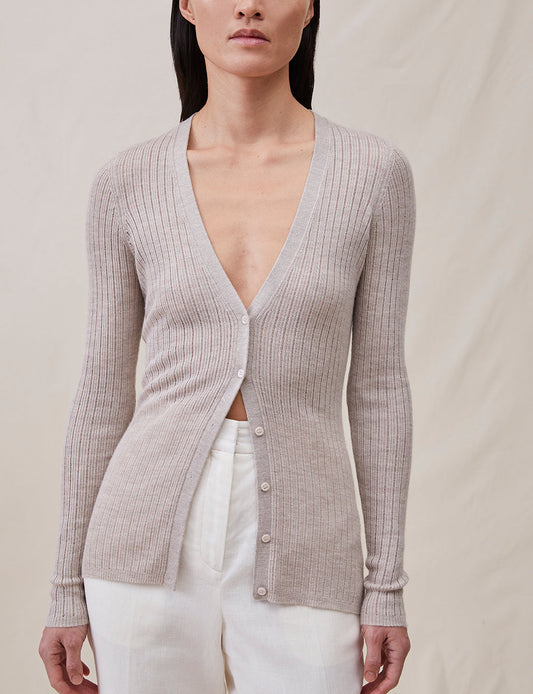 The Whisper Cardigan in Taupe