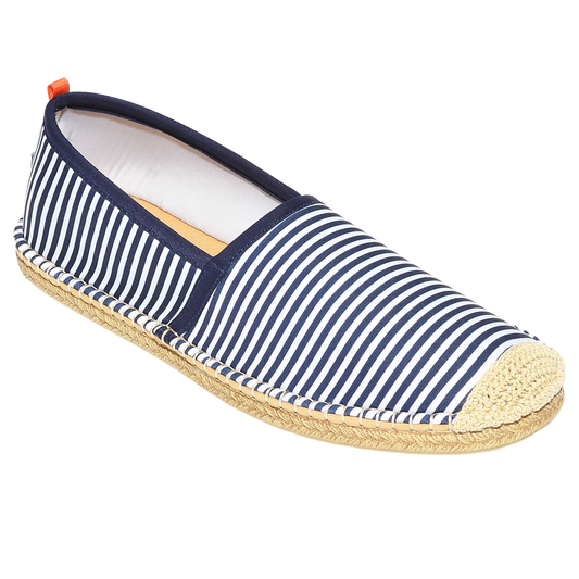 Men’s Beachcomber Espadrille in Navy and White Microstripe