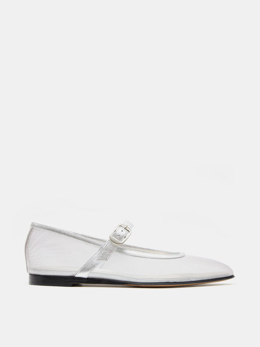 Mary Jane in Silver Mesh
