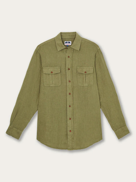 Men’s Olive Andros Hemp Shirt