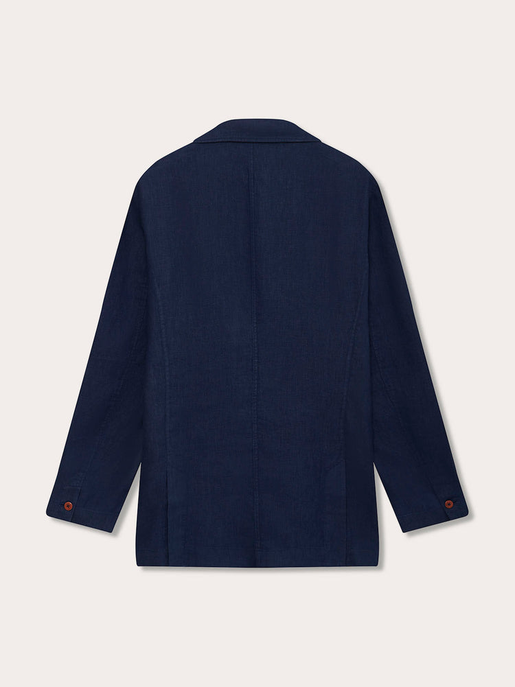 Men’s Navy Blue Nassau Linen Jacket