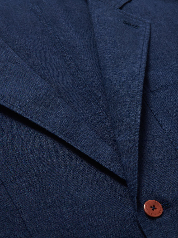 Men’s Navy Blue Nassau Linen Jacket