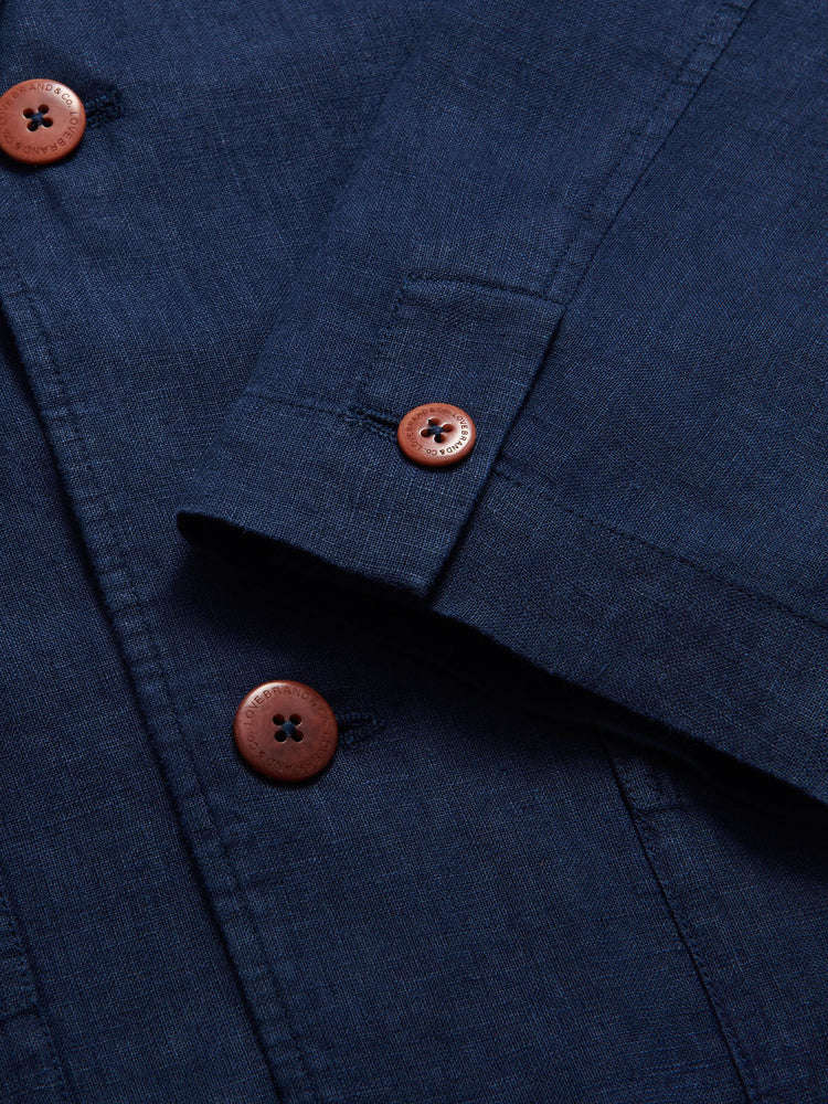 Men’s Navy Blue Nassau Linen Jacket