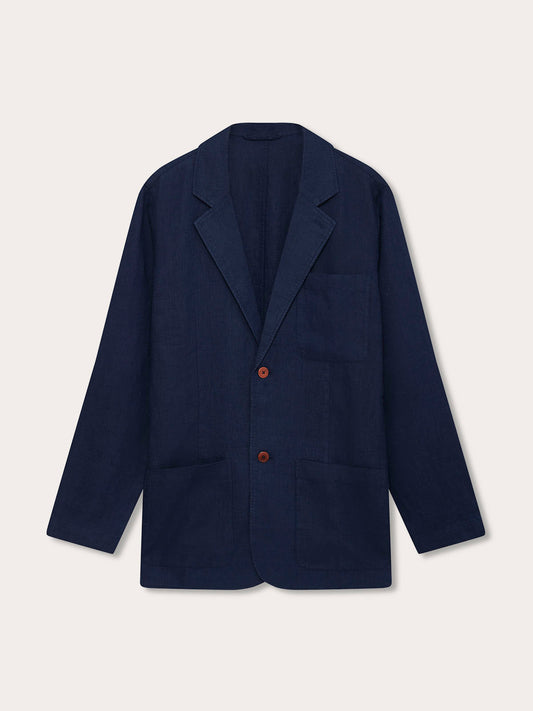 Men’s Navy Blue Nassau Linen Jacket