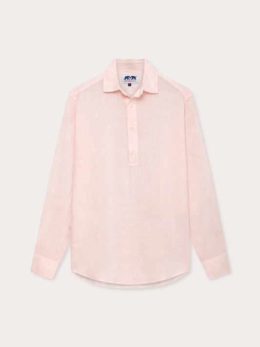 Men’s Pastel Pink Hoffman Linen Shirt