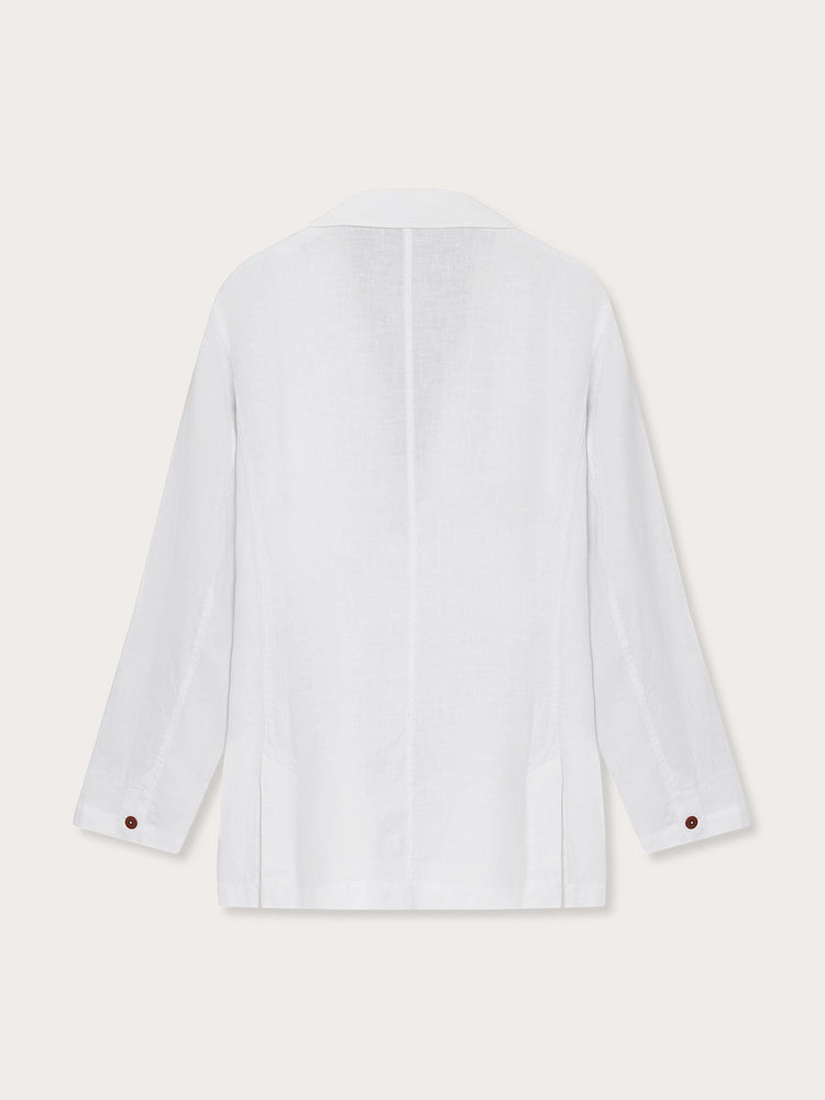 Men’s White Nassau Linen Jacket