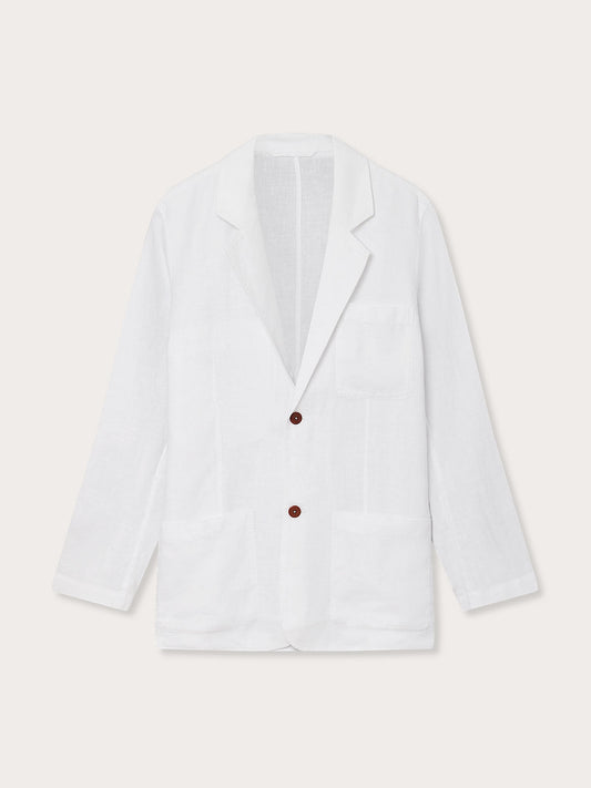 Men’s White Nassau Linen Jacket