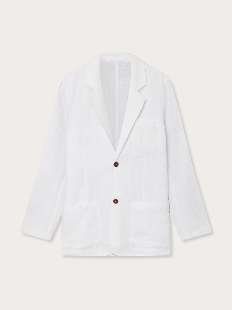 Men’s White Nassau Linen Jacket