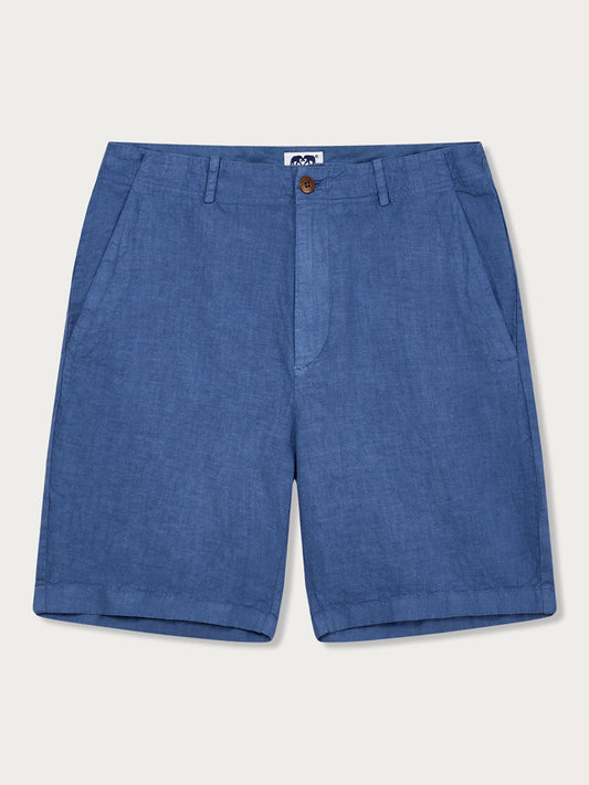 Men’s Deep Blue Burrow Linen Shorts