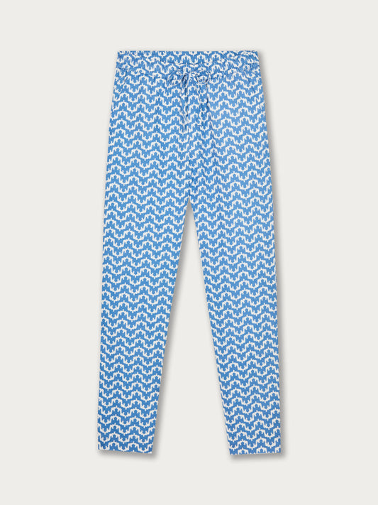 Men's Elephant Palace Blue Eleuthera Linen Trousers