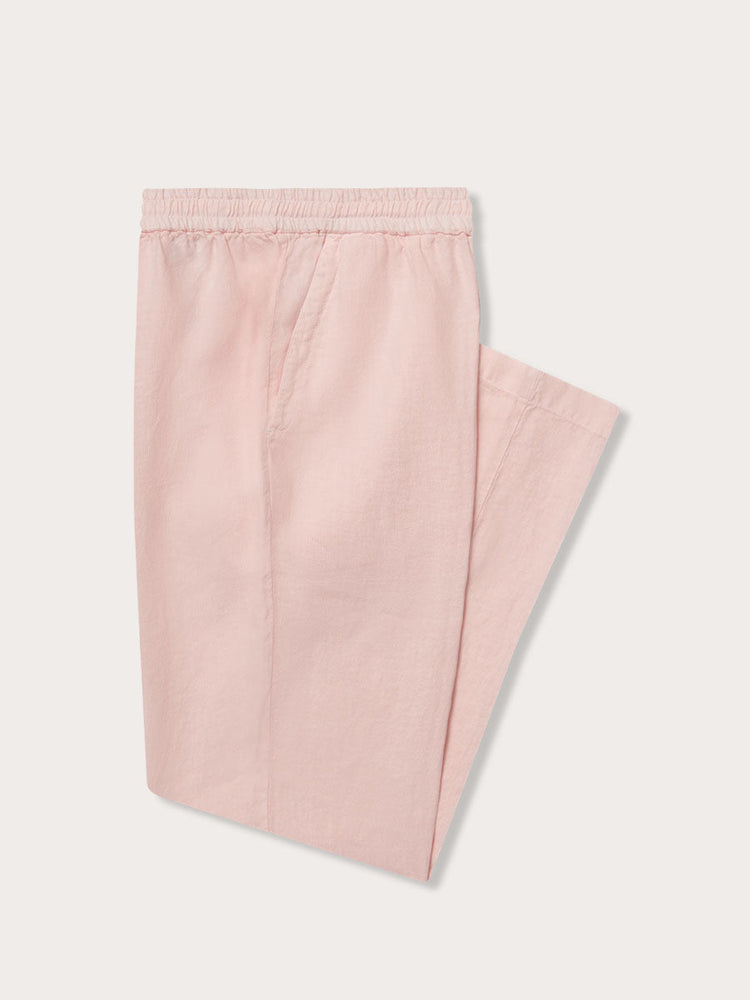 Men's Pastel Pink Eleuthera Linen Trousers