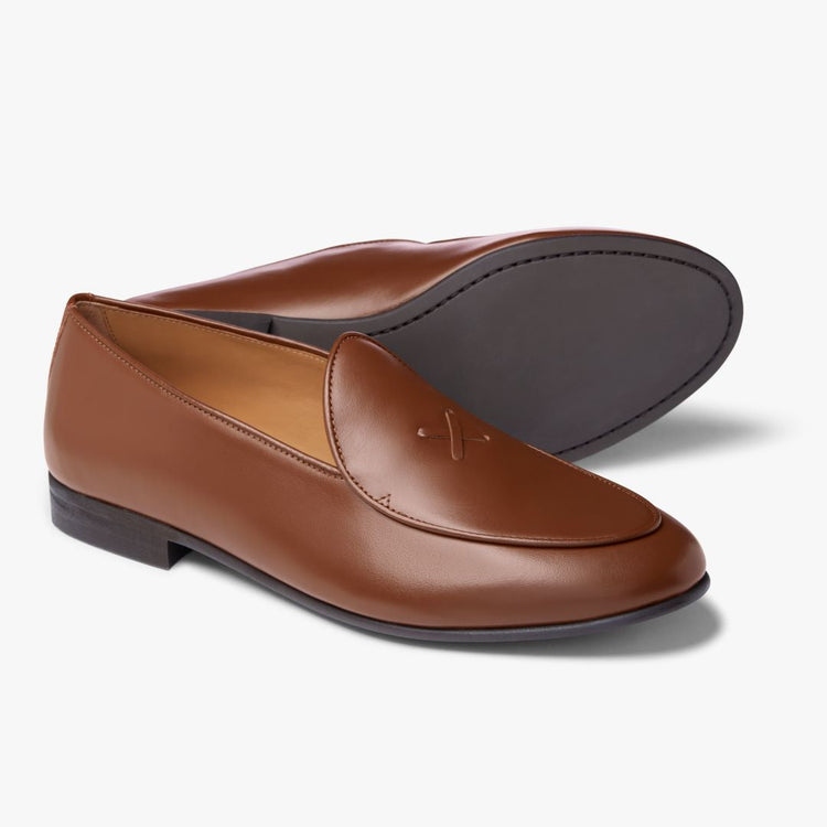 Women’s Light Brown Leather Milano Loafer