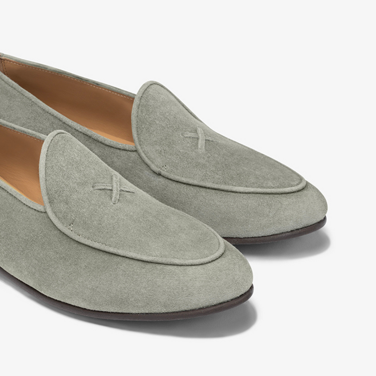 Men’s Olive Grey Suede Milano Loafer