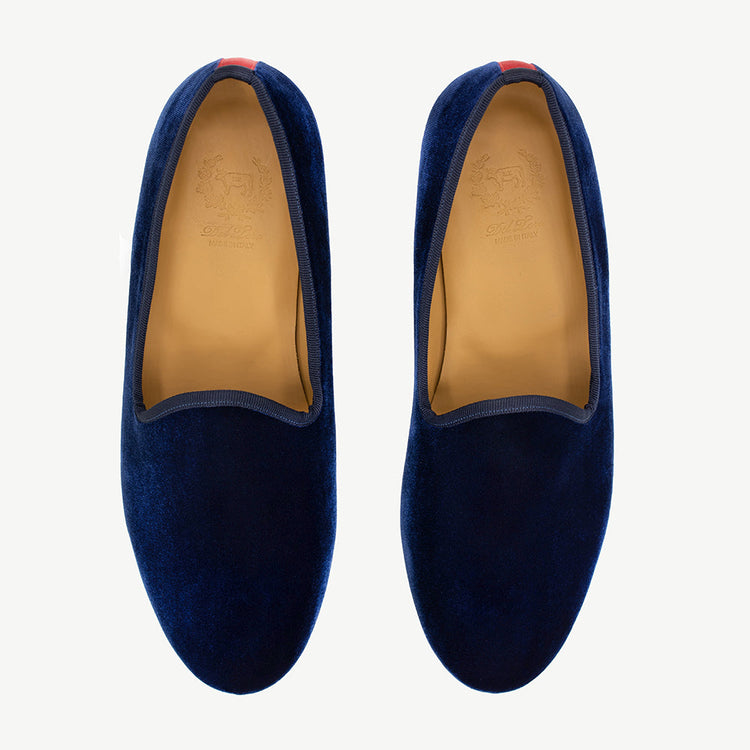 Men’s Navy Velvet Slipper II