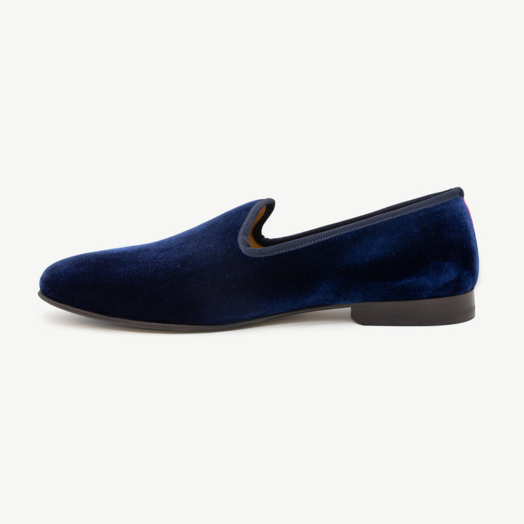 Men’s Navy Velvet Slipper II
