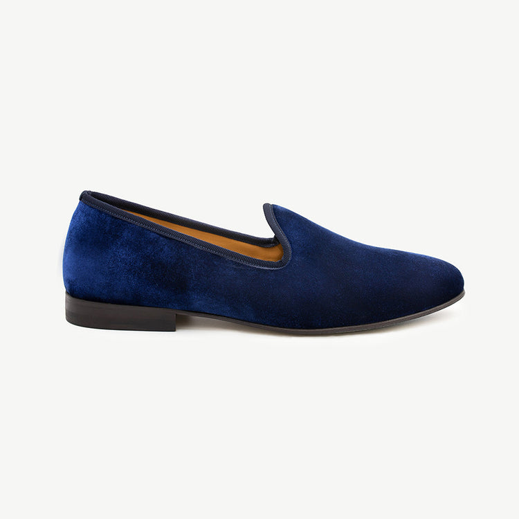 Men’s Navy Velvet Slipper II