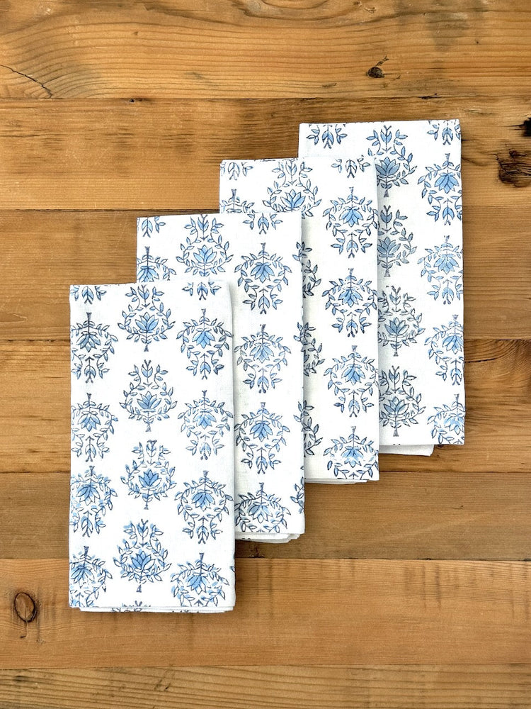 Navy Tablescape: Table Throw + Dinner Napkins Set