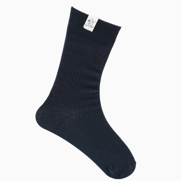 Ribbed Loop Sock - Navy