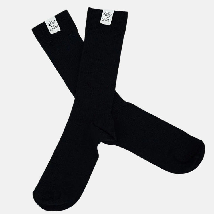 Ribbed Loop Sock - Black