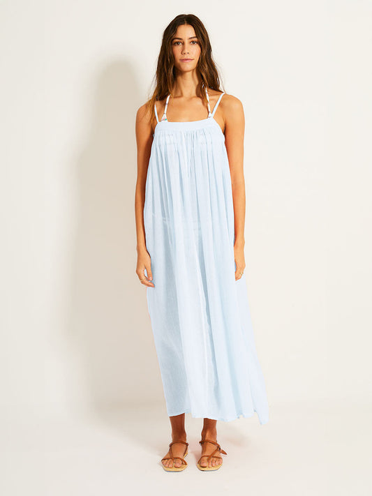Eda Slip Dress in Nefas Sky