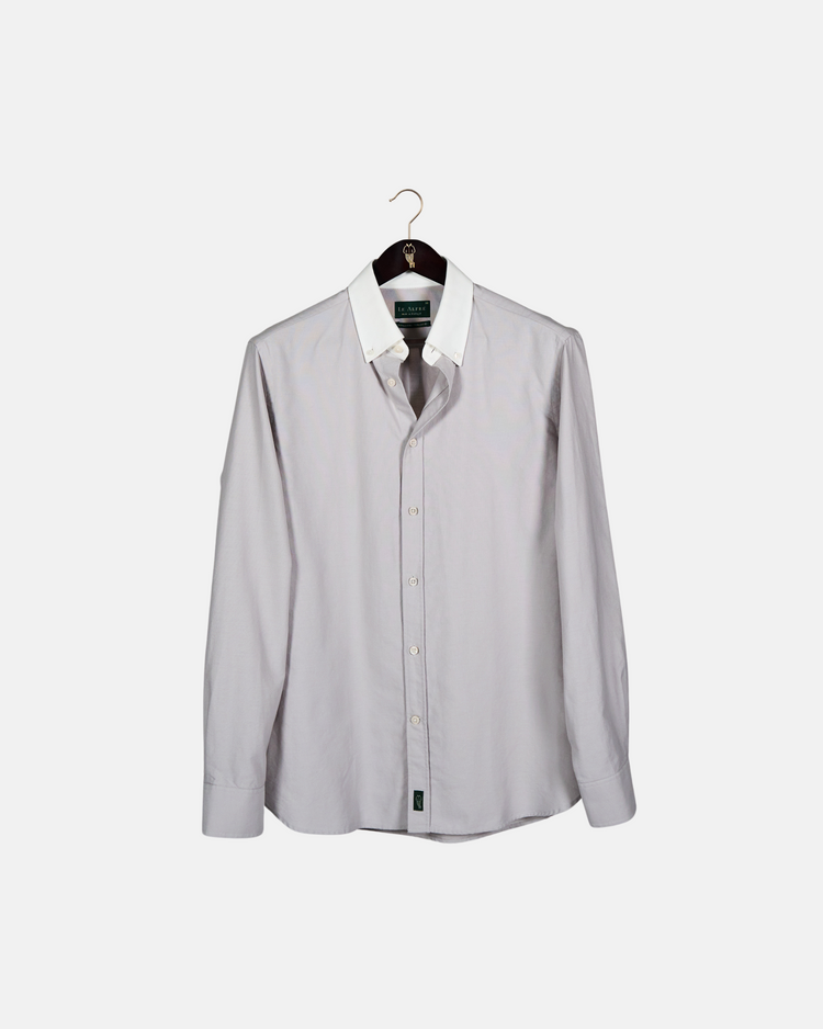 ‘Le Original’ Gray Contrast Oxford Shirt