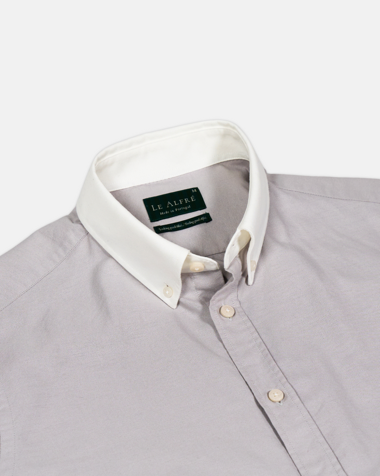 ‘Le Original’ Gray Contrast Oxford Shirt