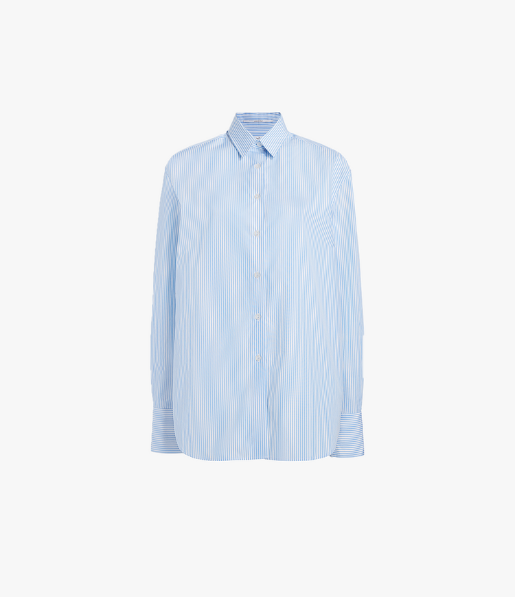 Oversized Men's Shirt in Blue Stripe