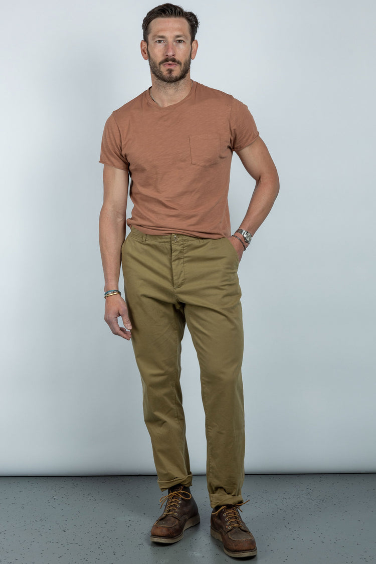 Pocket Cotton Tee in Terracotta