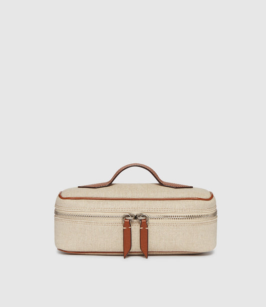 One Day Toiletry Bag in Natural Linen